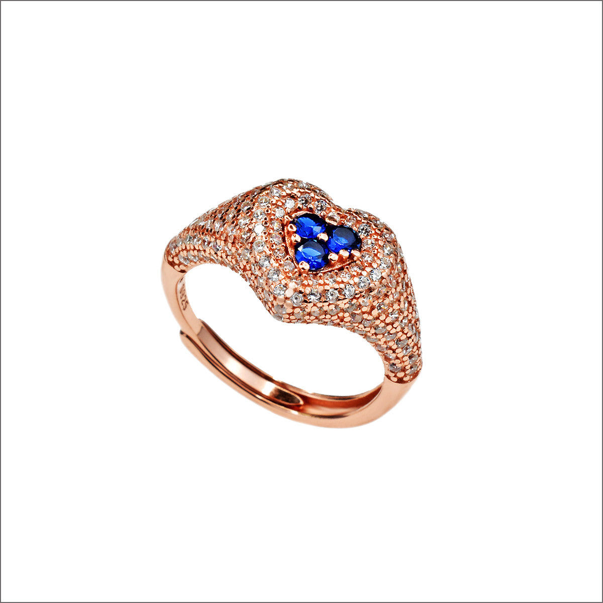 Anello in argento 925 con zirconi