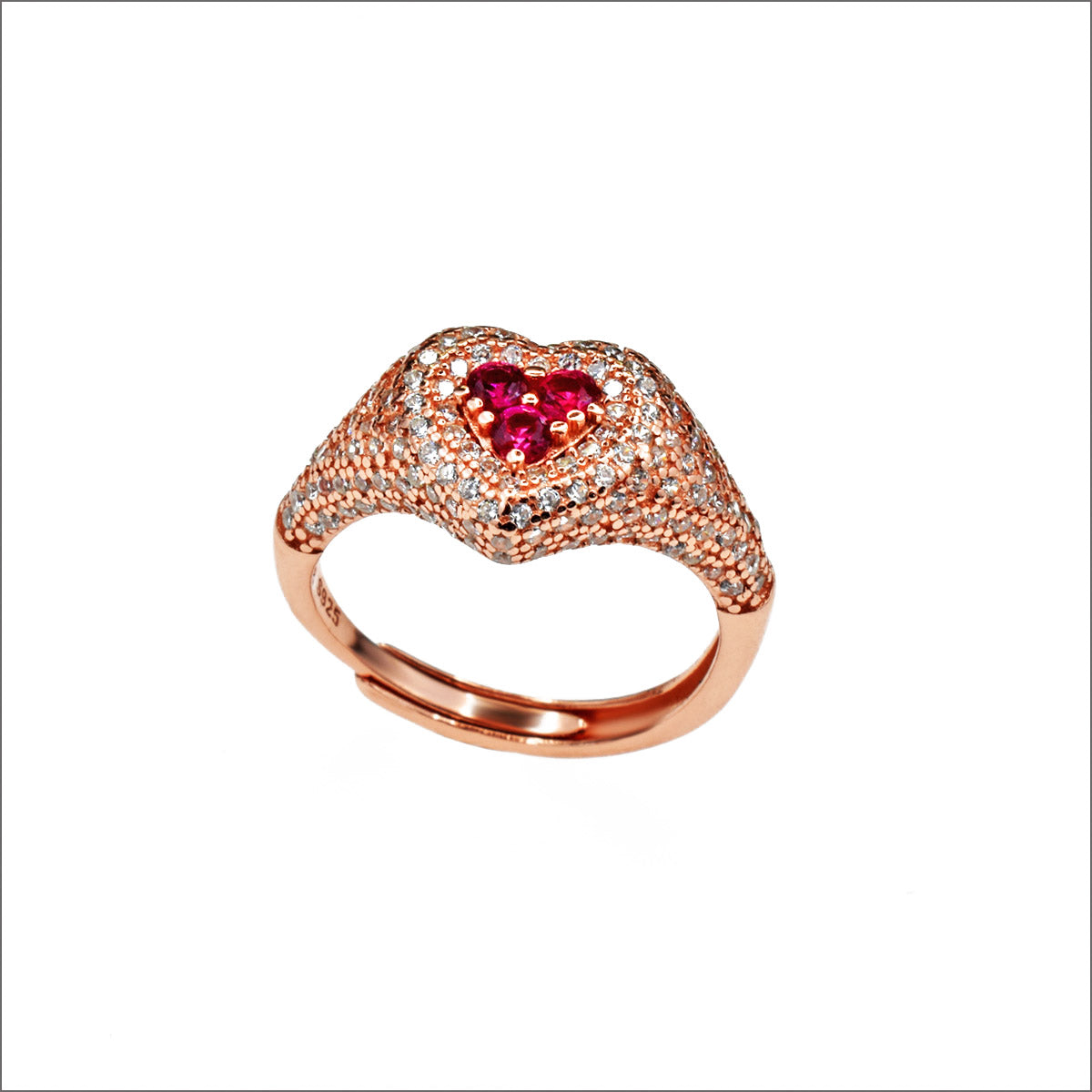 Anello in argento 925 con zirconi