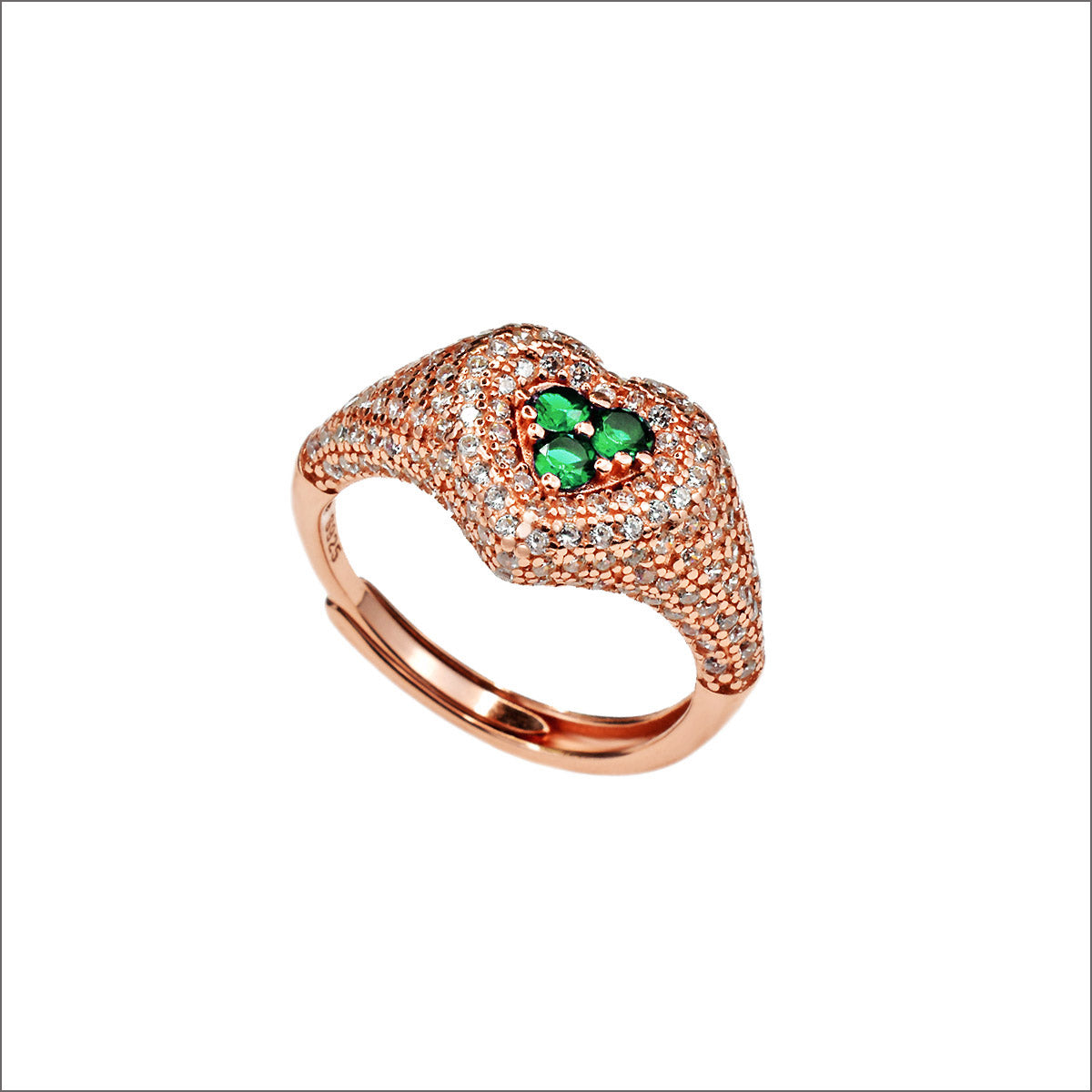 Anello in argento 925 con zirconi