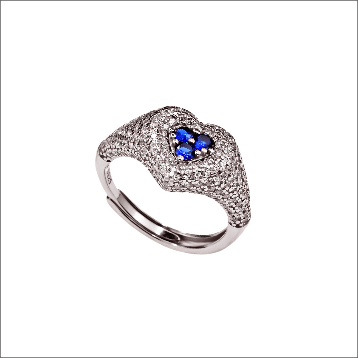 Anello in argento 925 con zirconi
