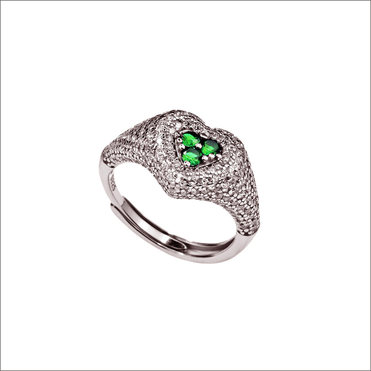 Anello in argento 925 con zirconi