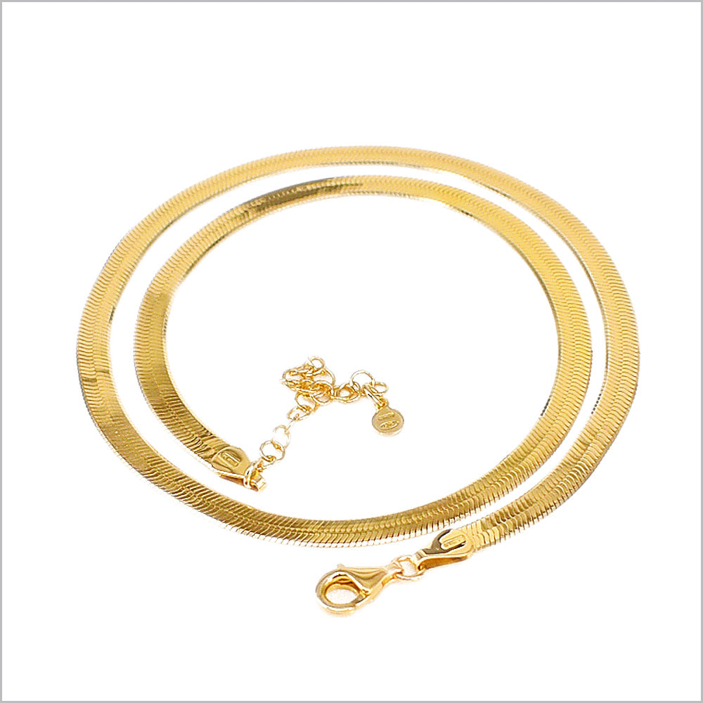 Collana con catena serpente piatta in argento 925