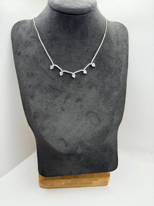 Collana tiara di cuori