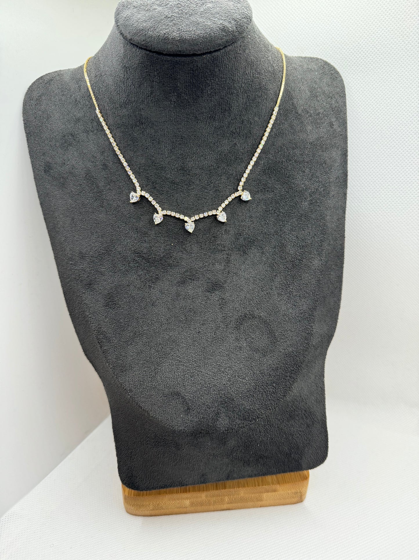 Collana tiara di cuori