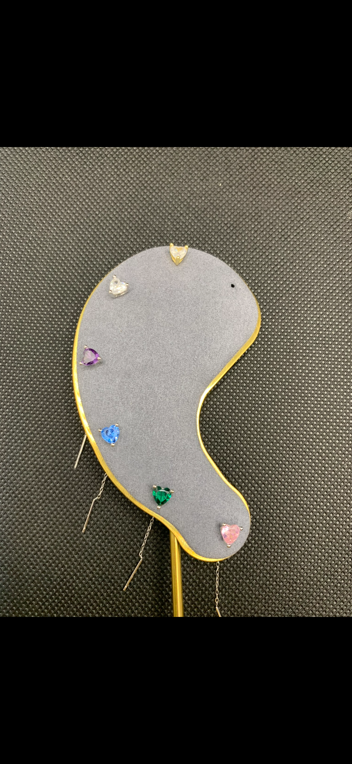 Orecchino a catena infilatori con zirconi in argento 925 (1 PZ)